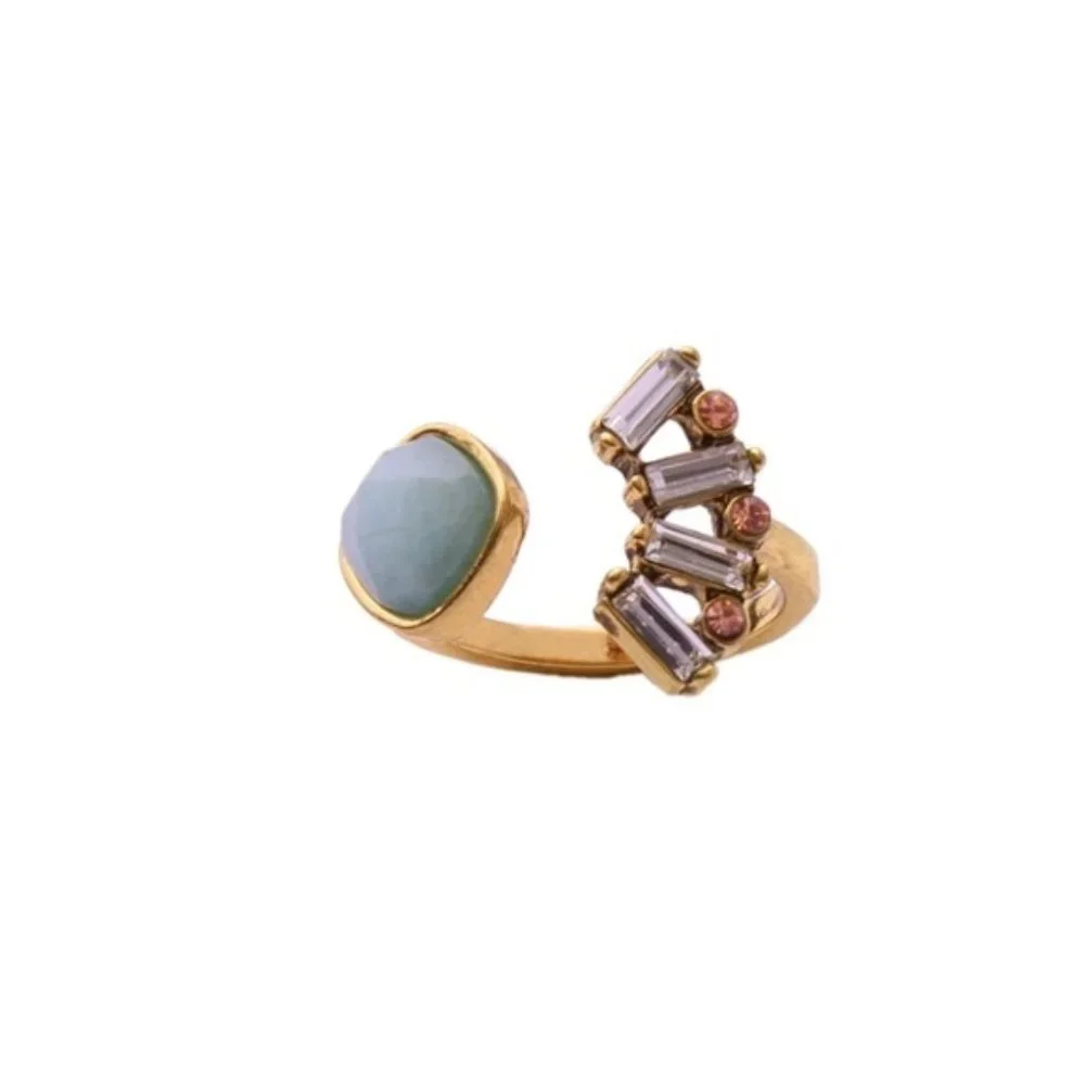 Stone + Crystal Wrap Around Ring